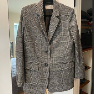 Everlane - Oversized Blazer - Checkered Gray and Black - Size 2